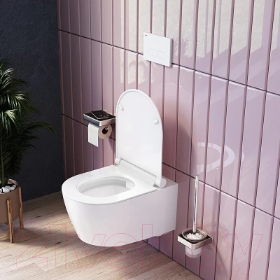 Унитаз подвесной с инсталляцией Damixa Jupiter DX77C1700SC + Berges АТОМ 410 040331 (с кнопкой)