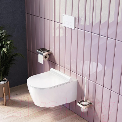 Унитаз подвесной с инсталляцией Damixa Jupiter DX77C1700SC + Berges АТОМ 410 040331 (с кнопкой)