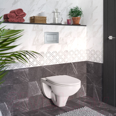 Унитаз подвесной с инсталляцией Damixa Jupiter DX77C1700SC + Berges АТОМ 410 040331 (с кнопкой)