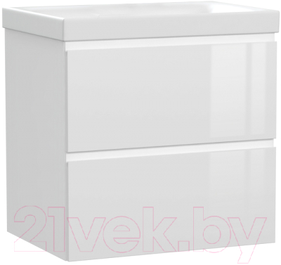 Тумба с умывальником Cersanit Moduo 60 + AM.PM Gem F90A02100