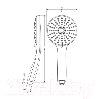 Лейка ручного душа Gross Aqua Delta GA7035