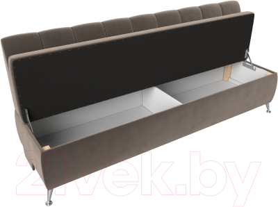 Скамья кухонная мягкая Лига Диванов Кантри / 106827 (велюр коричневый)