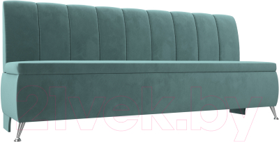 Скамья кухонная мягкая Лига Диванов Кантри / 106828 (велюр бирюзовый) - фото