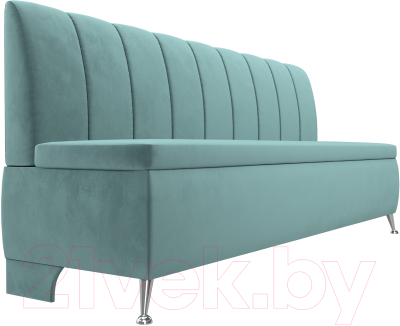 Скамья кухонная мягкая Лига Диванов Кантри / 106828 (велюр бирюзовый)