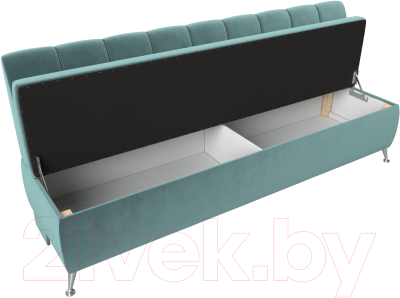 Скамья кухонная мягкая Лига Диванов Кантри / 106828 (велюр бирюзовый)