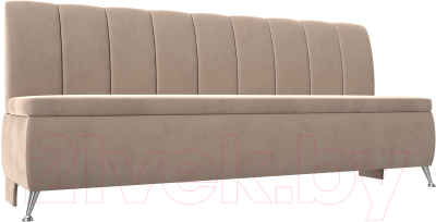 Скамья кухонная мягкая Лига Диванов Кантри / 106830 (велюр бежевый) - фото