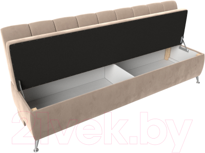 Скамья кухонная мягкая Лига Диванов Кантри / 106830 (велюр бежевый)