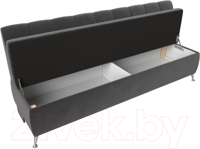 Скамья кухонная мягкая Лига Диванов Кантри / 106831 (велюр серый)