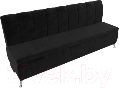 Скамья кухонная мягкая Лига Диванов Кантри / 106832 (велюр черный)
