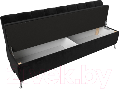 Скамья кухонная мягкая Лига Диванов Кантри / 106832 (велюр черный)