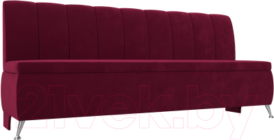Скамья кухонная мягкая Лига Диванов Кантри / 113366 (микровельвет бордовый) - фото