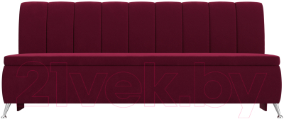 Скамья кухонная мягкая Лига Диванов Кантри / 113366 (микровельвет бордовый)
