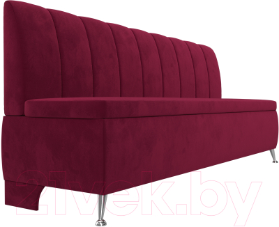 Скамья кухонная мягкая Лига Диванов Кантри / 113366 (микровельвет бордовый)