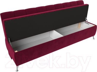 Скамья кухонная мягкая Лига Диванов Кантри / 113366 (микровельвет бордовый)