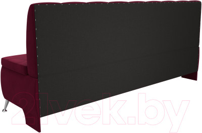 Скамья кухонная мягкая Лига Диванов Кантри / 113366 (микровельвет бордовый)