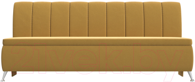 Скамья кухонная мягкая Лига Диванов Кантри / 113367 (микровельвет желтый)
