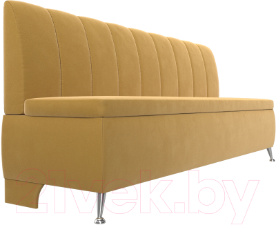 Скамья кухонная мягкая Лига Диванов Кантри / 113367 (микровельвет желтый)
