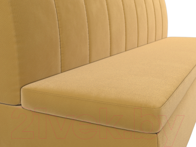 Скамья кухонная мягкая Лига Диванов Кантри / 113367 (микровельвет желтый)