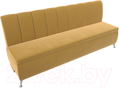 Скамья кухонная мягкая Лига Диванов Кантри / 113367 (микровельвет желтый)