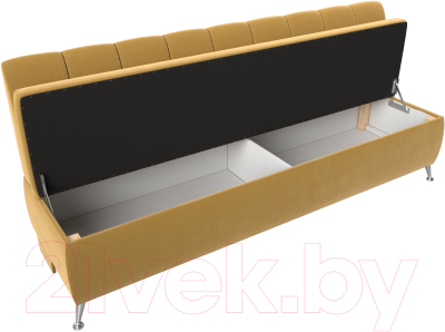 Скамья кухонная мягкая Лига Диванов Кантри / 113367 (микровельвет желтый)