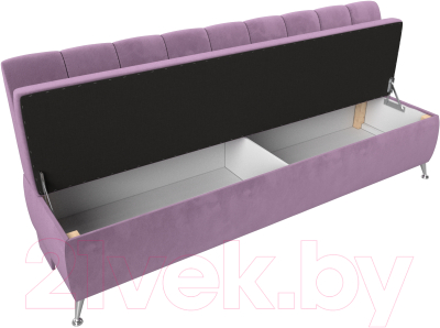 Скамья кухонная мягкая Лига Диванов Кантри / 113369 (микровельвет сиреневый)