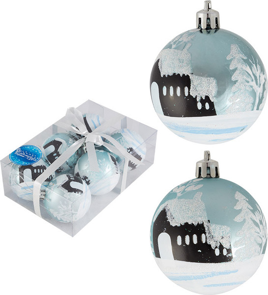 Набор шаров новогодних Волшебная страна Зимний пейзаж 007496