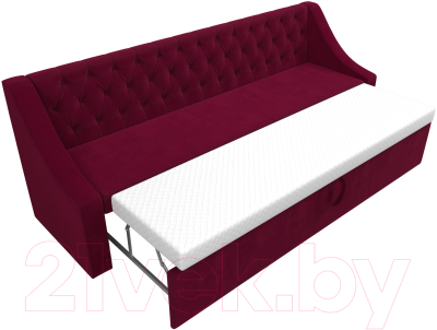 Скамья кухонная мягкая Лига Диванов Мерлин / 109413 (микровельвет бордовый)