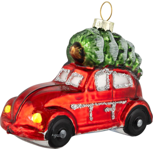 Елочная игрушка Волшебная страна Машинка с елкой 106240 - фото