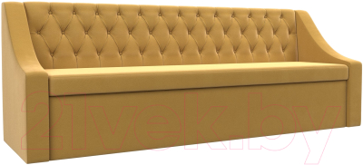Скамья кухонная мягкая Лига Диванов Мерлин / 109414 (микровельвет желтый) - фото