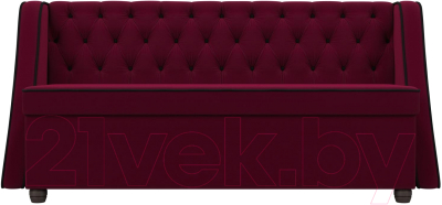 Скамья кухонная мягкая Лига Диванов Лофт / 109431 (микровельвет бордовый/черный)