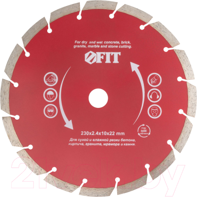 Отрезной диск алмазный FIT Турбо-крупный зуб / 37507 - фото