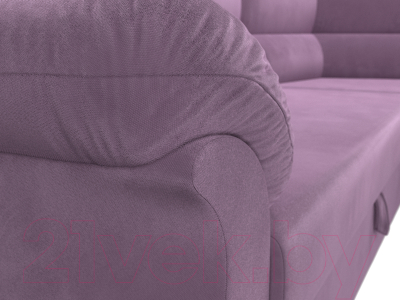 Диван угловой Лига Диванов Карнелла правый (микровельвет сиреневый)