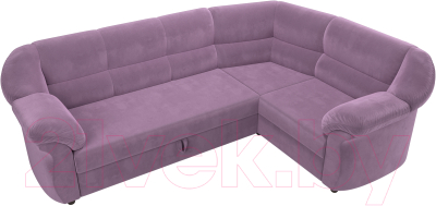 Диван угловой Лига Диванов Карнелла правый (микровельвет сиреневый)