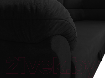 Диван угловой Лига Диванов Карнелла правый (микровельвет черный)