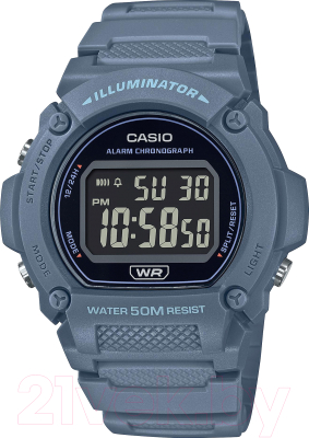 Часы наручные мужские Casio W-219HC-2B - фото