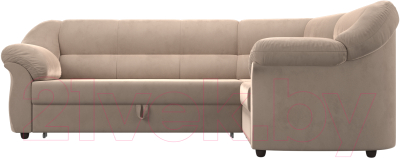 Диван угловой Лига Диванов Карнелла правый (велюр бежевый)