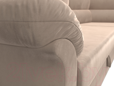 Диван угловой Лига Диванов Карнелла правый (велюр бежевый)