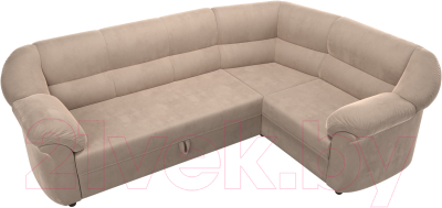 Диван угловой Лига Диванов Карнелла правый (велюр бежевый)