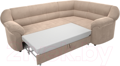 Диван угловой Лига Диванов Карнелла правый (велюр бежевый)
