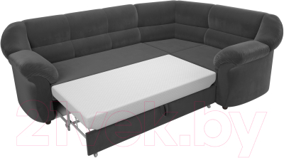 Диван угловой Лига Диванов Карнелла правый (велюр серый)