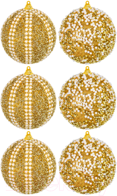 Набор шаров новогодних Elan Gallery Жемчужины на золотом / 970105