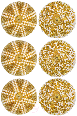 Набор шаров новогодних Elan Gallery Жемчужины на золотом / 970105