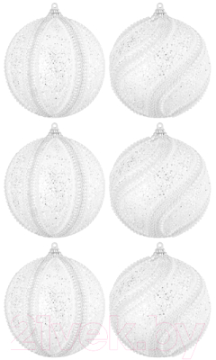 Набор шаров новогодних Elan Gallery Жемчужины на белом / 970107