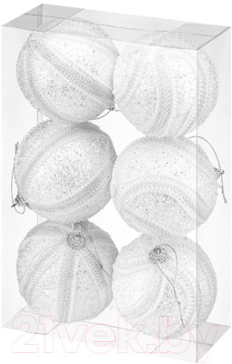 Набор шаров новогодних Elan Gallery Жемчужины на белом / 970107