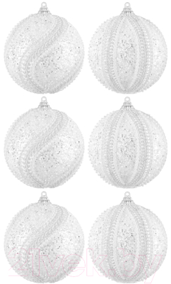 Набор шаров новогодних Elan Gallery Жемчужины на белом / 970108