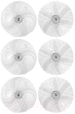 Набор шаров новогодних Elan Gallery Жемчужины на белом / 970108