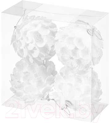 Набор елочных игрушек Elan Gallery Белая шишка / 970110