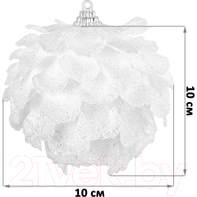 Набор елочных игрушек Elan Gallery Белая шишка / 970110