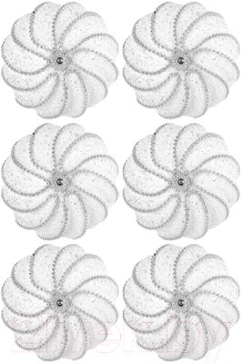 Набор шаров новогодних Elan Gallery Линии на белом / 970111