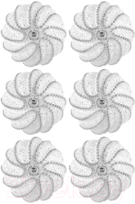 Набор шаров новогодних Elan Gallery Линии на белом / 970112